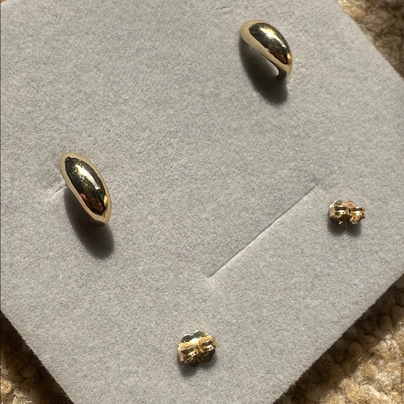 Artisan Jewelry - 14k solid Gold Hoop Huggies